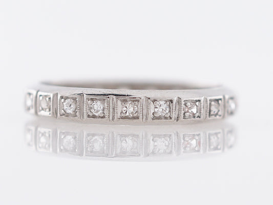 Vintage Eternity Band Art Deco .22 Single Cut Diamonds in Platinum