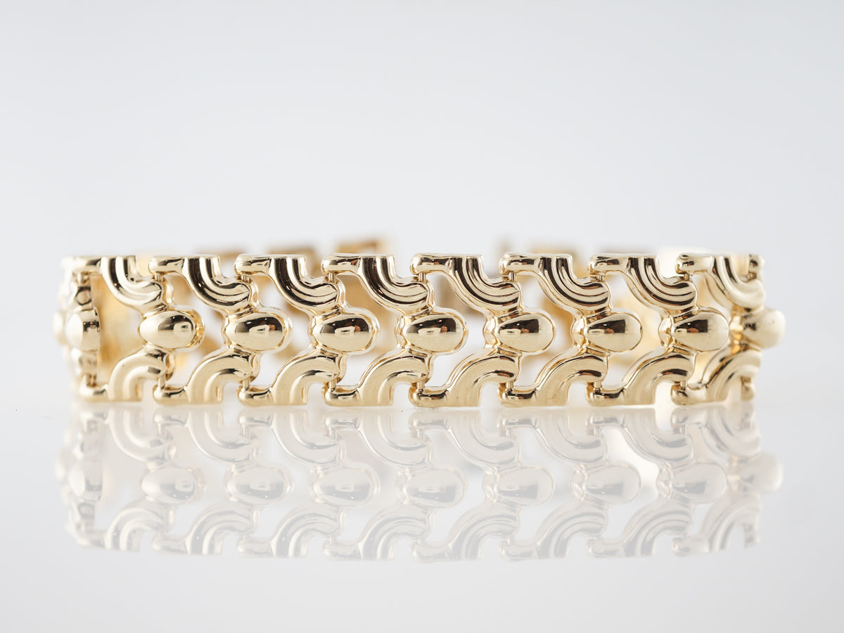 Italian Gold 14K Two-Tone Semi-Solid Miami Cuban Curb Link Bracelet -  ShopStyle Jewelry