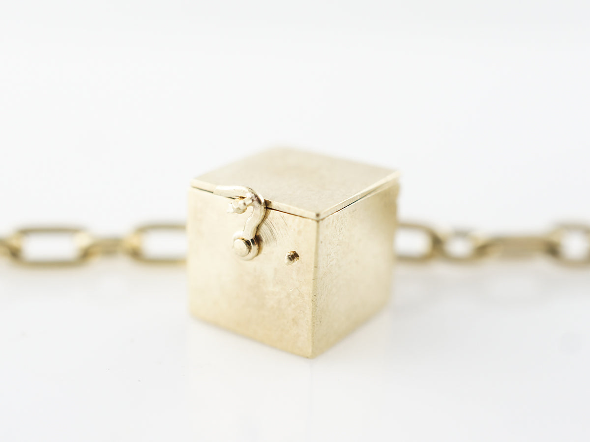 Vintage Mid-Century Charm Bracelet 14k Yellow Gold
