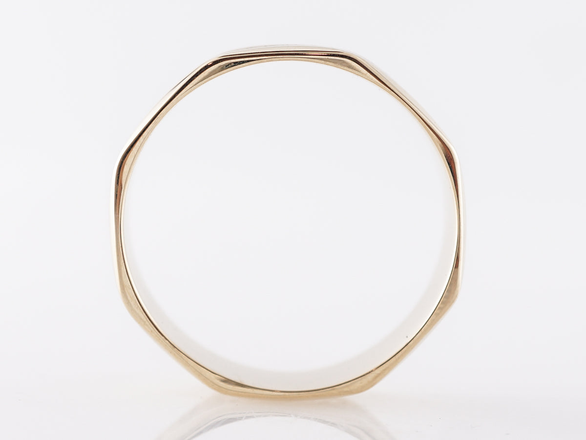 Vintage Textured Men's Band in 14k Yellow Gold