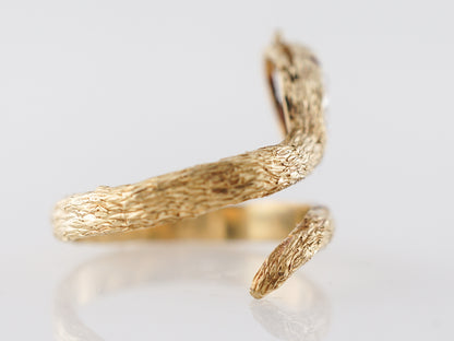 1950's Vintage Diamond Snake Ring in Yellow Gold