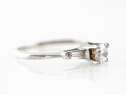 Vintage Mid-Century Transitional Cut Diamond Engagement Ring 14k