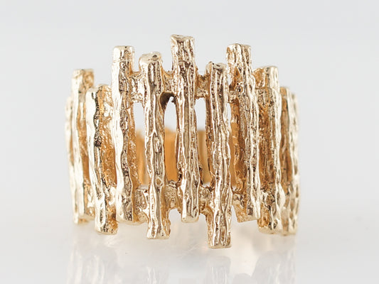 Vintage 1960's Mid Century Bark Ring