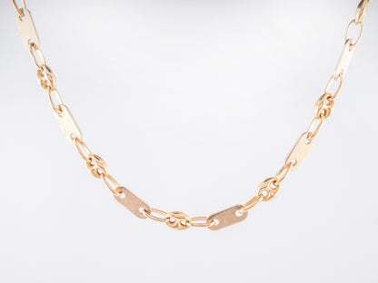 Vintage Necklace Mid-Century Chain in 14k Yellow Gold