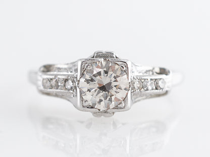 Vintage Old European Diamond Art Deco Engagement Ring