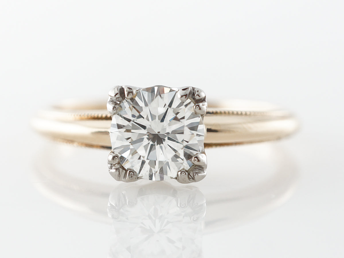 Vintage 1950's Retro Diamond Engagement Ring in 14k