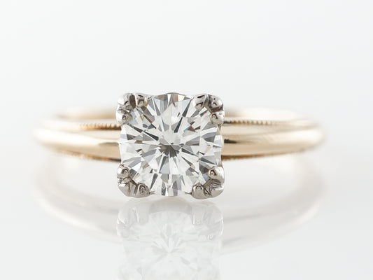 Vintage 1950's Retro Diamond Engagement Ring in 14k