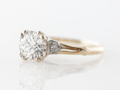 Vintage Retro Solitaire Diamond Engagement Ring in 14k