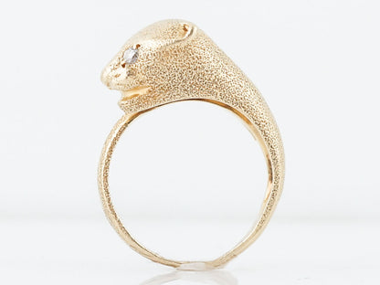 Vintage Right Hand Ring Mid-Century .06 Old European Cut Diamonds in 14k Yellow Gold