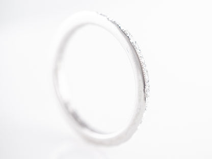 Vintage Diamond Wedding Band Ring Guards in 18k White Gold