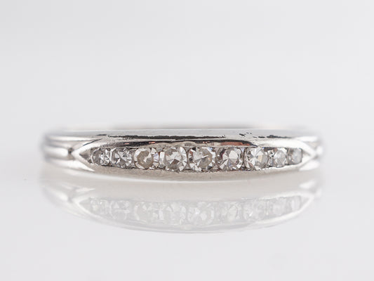 Vintage Art Deco Single Cut Diamond Band in Platinum