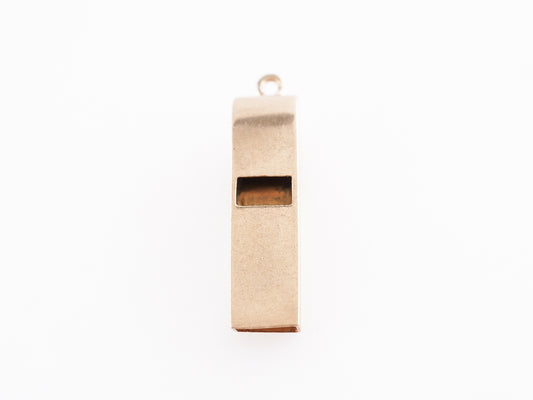 Vintage Small Charm Whistle in 14k Yellow Gold