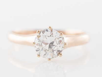 Victorian Rose Gold Diamond Solitaire Engagement Ring