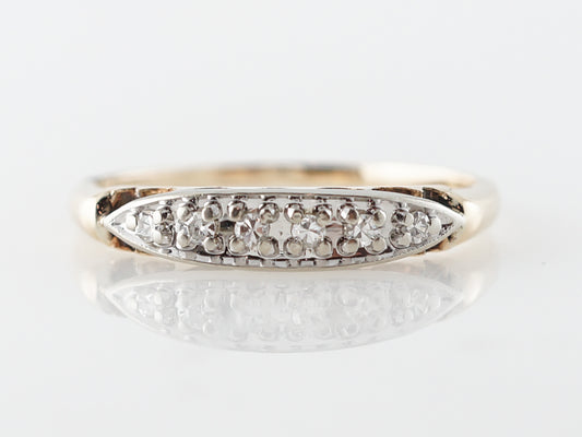 1940's Two-Toned Diamond Wedding Band 14k