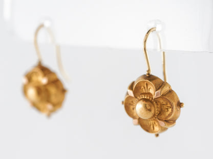 Vintage Victorian Dangle Earrings 20k Yellow Gold