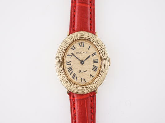 Vintage Watch Mid-Century Ladies Dior in 14k Yellow Gold