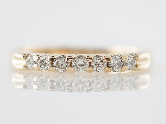 Vintage Wedding Band Mid-Century .25 Round Brilliant Cut Diamonds in 14k Yellow Gold