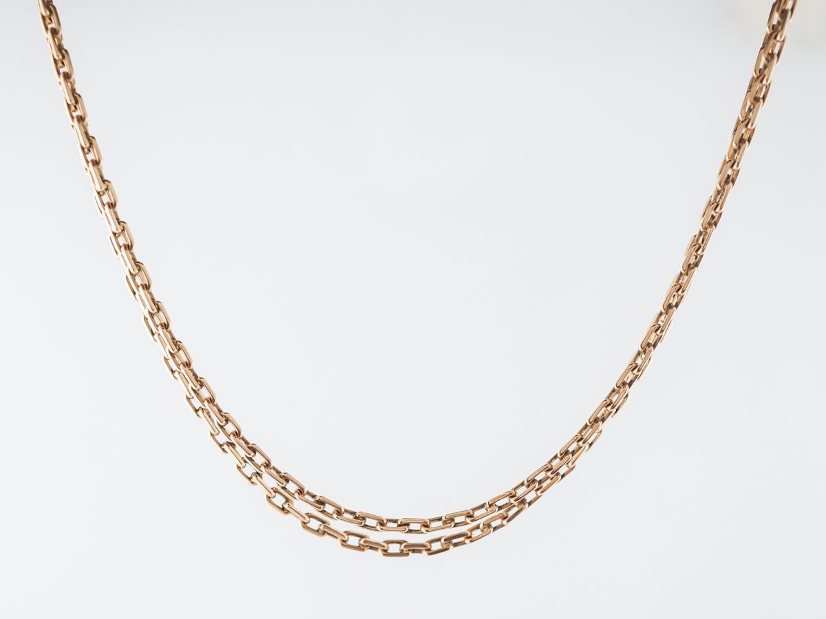1950's Vintage Yellow Gold Chain Necklace