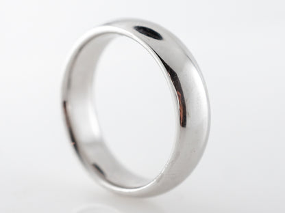 Wedding Band Comfort Fit Modern in 14k White Gold