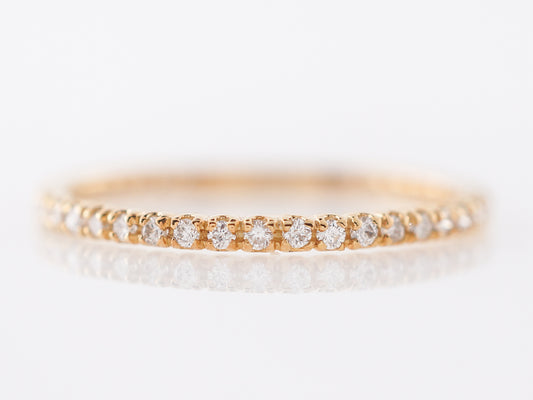 Thin Diamond Wedding Band in 14k Yellow Gold