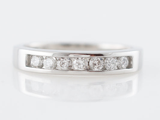 Wedding Band Modern .21 Round Brilliant Cut Diamonds in Platinum