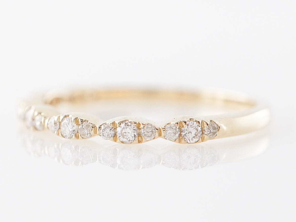 Marquis Shaped Diamond Cluster Band in 18k Yellow Gold