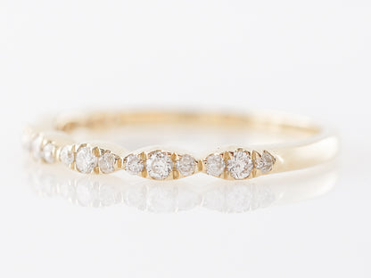 Marquis Shaped Diamond Cluster Band in 18k Yellow Gold