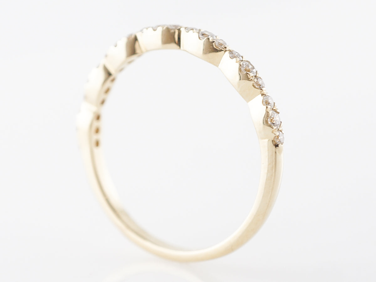 Textured Diamond Cluster Band in 18k Yellow Gold