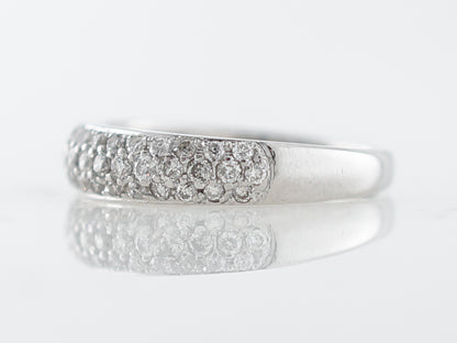 Pave Diamond Wedding Band in White Gold