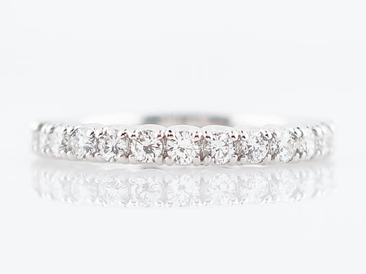 Wedding Band Modern .66 Round Brilliant Cut Diamonds in 14K White Gold