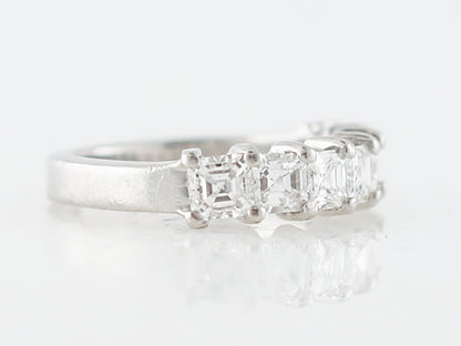 Wedding Band Modern 1.40 Asscher Cut Diamonds in Platinum