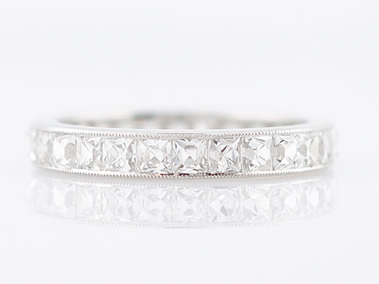 Eternity Wedding Band Modern 2.30 French Cut Diamonds in Platinum