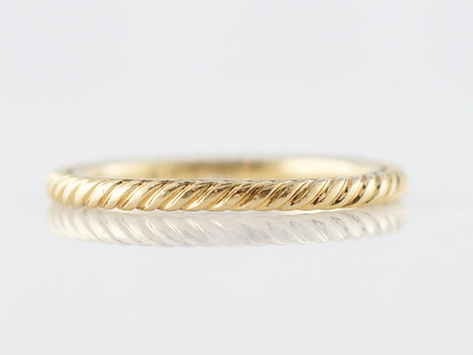 Wedding Band Modern David Yurman in 18k Yellow Gold