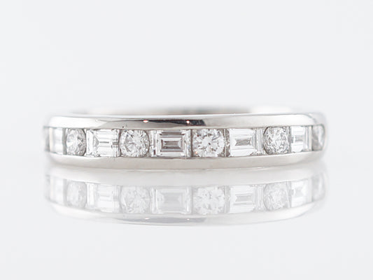 Wedding Band Modern Tiffany & Co .66 Round Brilliant & Baguette Cut Diamonds in Platinum