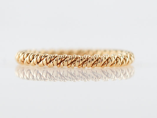 Wedding Band Modern Twisted Rope in 18k Yellow Gold