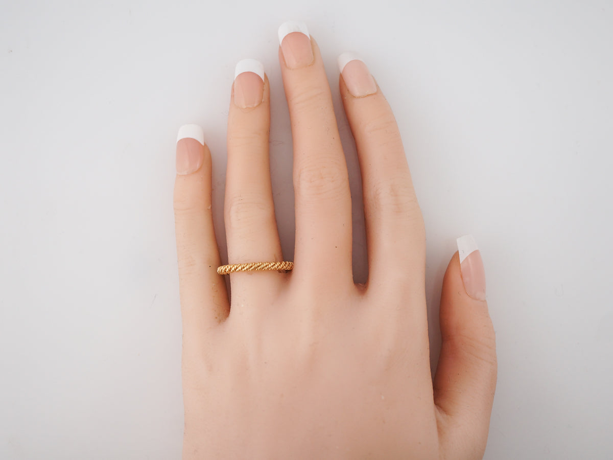 Wedding Band Modern Twisted Rope in 18k Yellow Gold