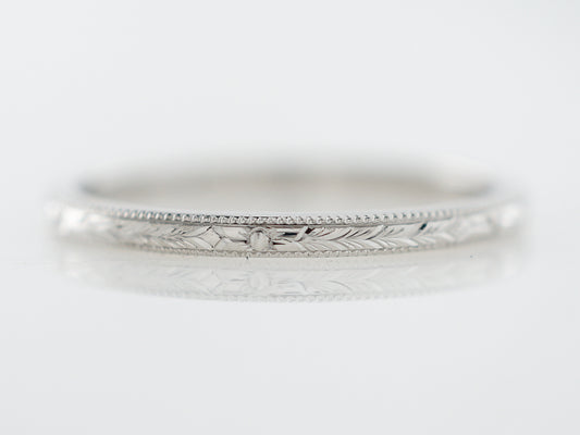 Wedding Band Modern Orange Blossom in Platinum