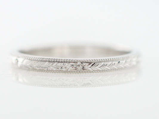 Wedding Band Modern Orange Blossom in Platinum