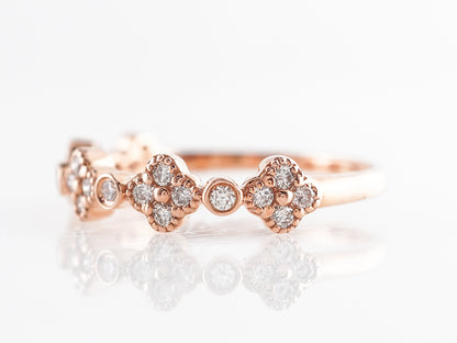 Wedding Band w/ .30 Carats of Diamonds in 14k Rose Gold