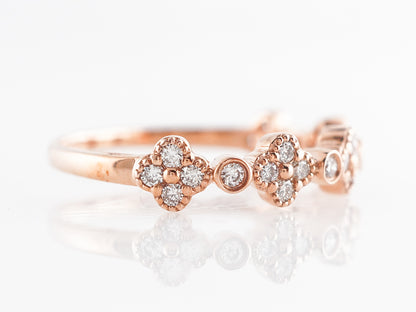 Wedding Band w/ .30 Carats of Diamonds in 14k Rose Gold