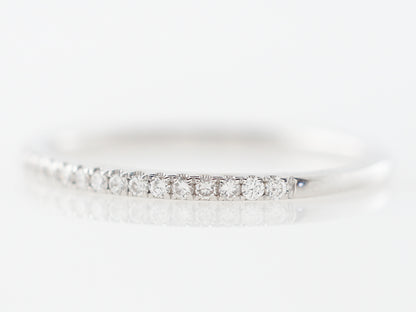 Thin Diamond Wedding Band in 14k White Gold