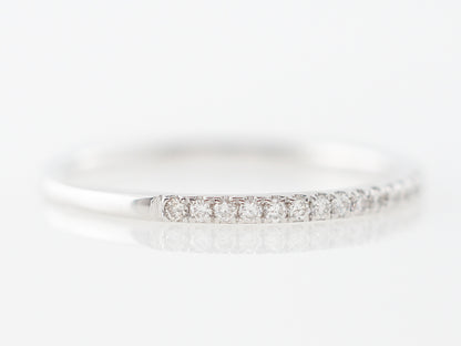 Thin Diamond Wedding Band in 14k White Gold