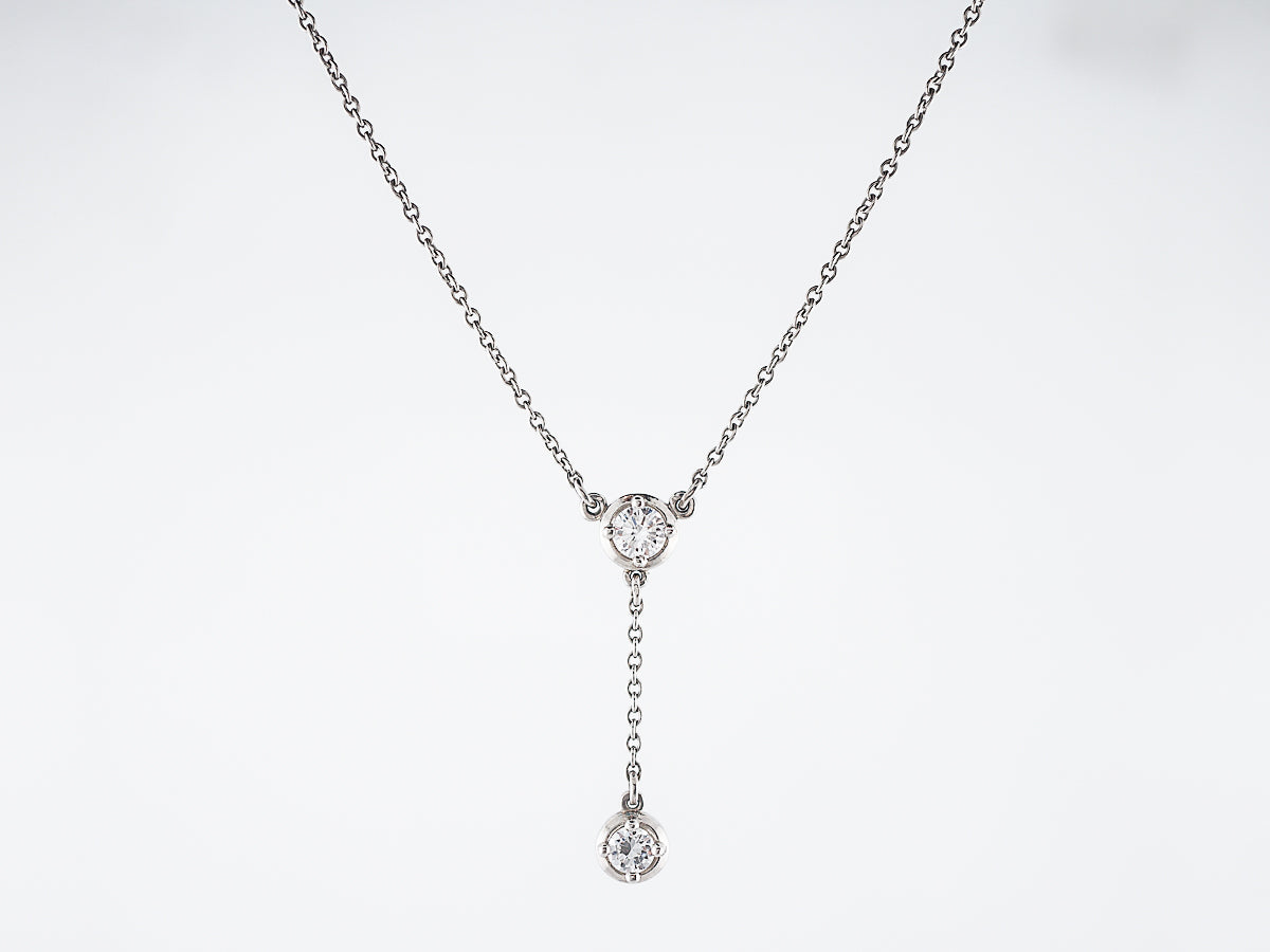 ***RTV***Necklace Modern .55 Round Brilliant Cut Diamonds in Platinum