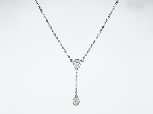 ***RTV***Necklace Modern .55 Round Brilliant Cut Diamonds in Platinum