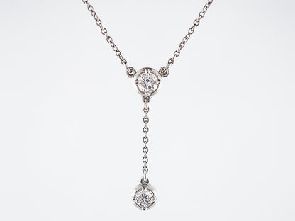 ***RTV***Necklace Modern .55 Round Brilliant Cut Diamonds in Platinum