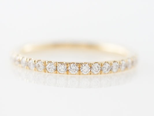 Thin Half Carat Diamond Eternity Wedding Band 18k