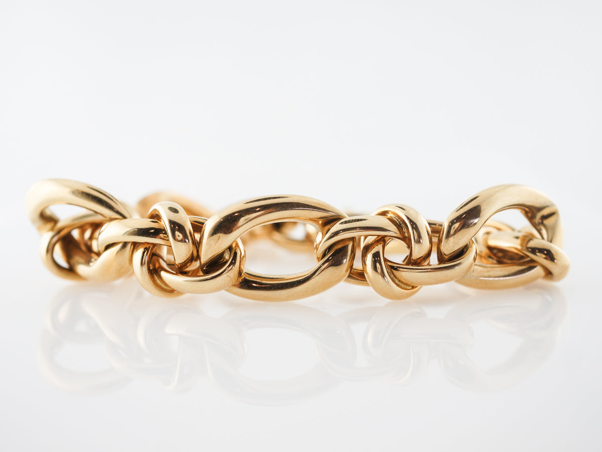 High Polish Link Bracelet in 18k Yellow Gold