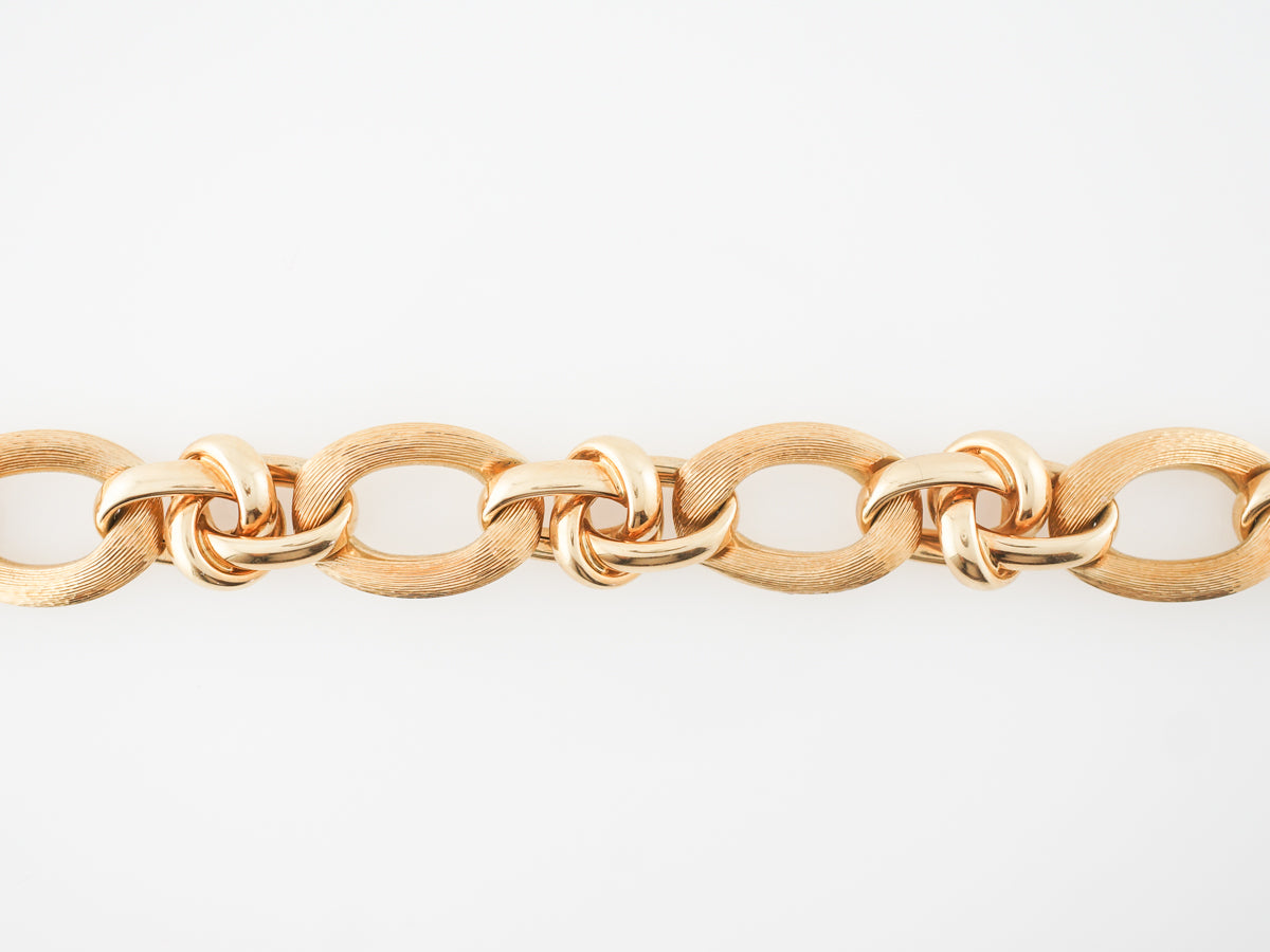 High Polish Link Bracelet in 18k Yellow Gold